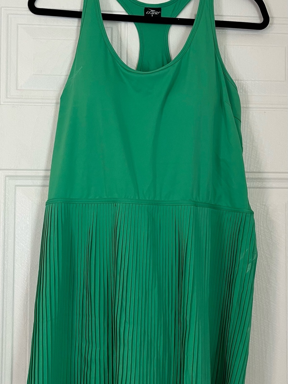 Crane Green Pleated workout top with sports bra